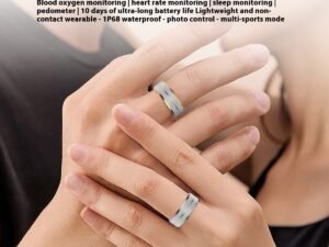 Smart Ring For Men Women Heart Rate Blood Oxygen Monitoring Multi Sports Modes IP68 Waterproof Smart Rings For Android IOS , 2025
