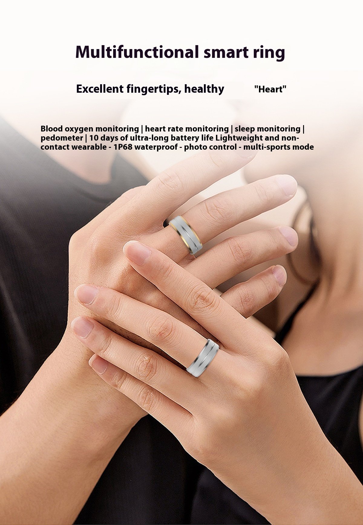 0e953143-8bb1-4af0-9442-69f1c05e965e.jpg Smart Ring For Men Women Heart Rate Blood Oxygen Monitoring Multi Sports Modes IP68 Waterproof Smart Rings For Android IOS , 2025