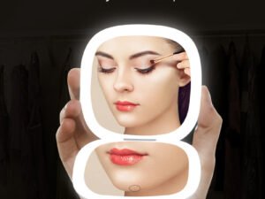 Handheld Led Make-up Mirror Foldable And Portable Portable Makeup Mirror