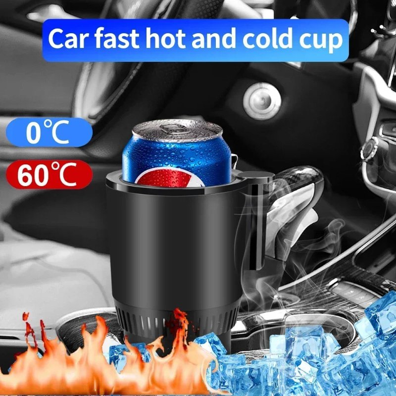 5f7f3dd9-1013-4256-8fa9-72245532eeec.jpg Mini Car Refrigerator (2 In1) Car Heating Cooling Cup 12V Smart Car Cup Holder Digital Temperature Display Drink Cup Warmer Cooler Mini Car Refrigerator