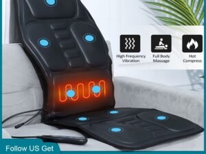 Full Body Massage Seat Car Electric Heated Massage Seat Cushion Pain Neck Waist Relaxation Vibration Massager Pad Car Office