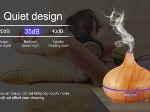 Creative Home Appliance Full Wood Grain Remote Control Aromatherapy Lamp