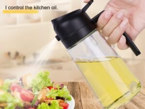 New Two-in-one Glass Oil Pot Kitchen Soy Sauce Bottle Atomization Bottle