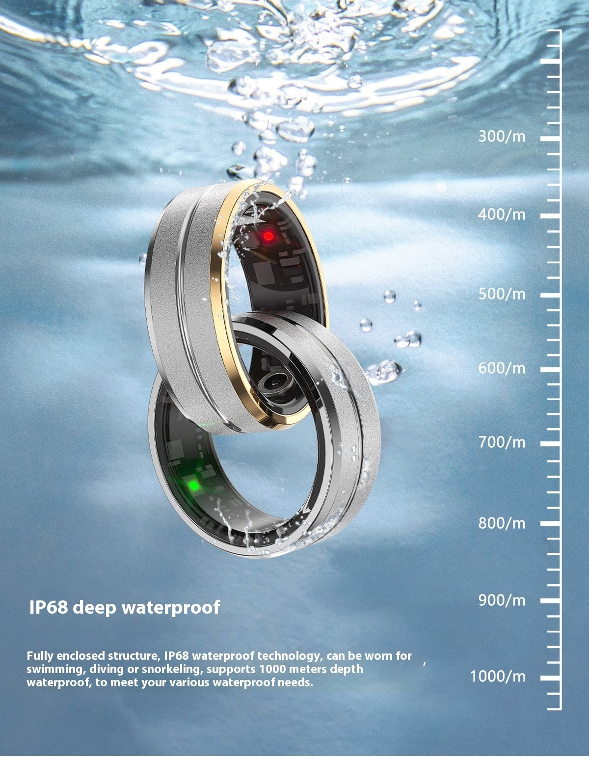 ed456317-4726-4a0a-a068-4dde1fc1f9b4.jpg Smart Ring For Men Women Heart Rate Blood Oxygen Monitoring Multi Sports Modes IP68 Waterproof Smart Rings For Android IOS , 2025 - Image 6