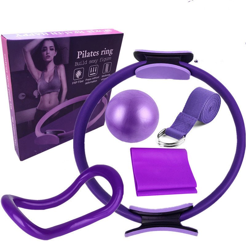 1617520682367.jpg Six Piece Yoga Pilates Circle Set Bodybuilding Fitness Equipment Pilates Sport Training Workout - Image 6