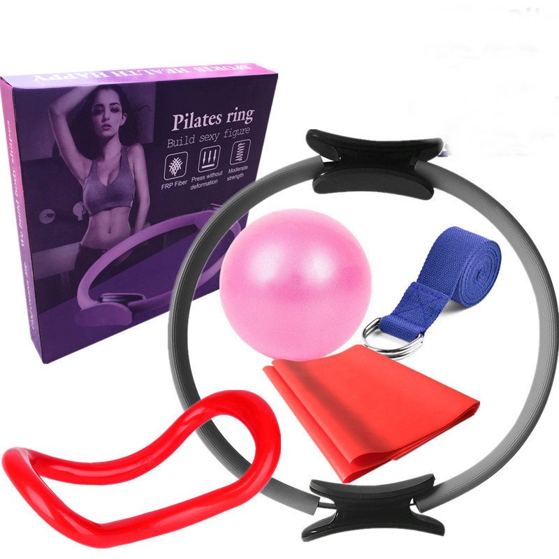 1617520682369.jpg Six Piece Yoga Pilates Circle Set Bodybuilding Fitness Equipment Pilates Sport Training Workout - Image 5