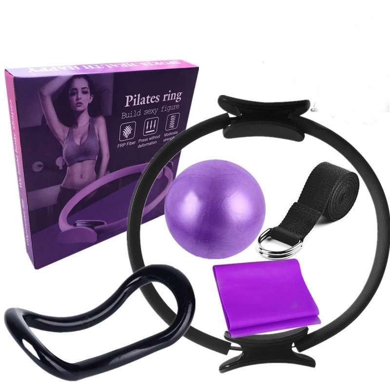 1617520682371.jpg Six Piece Yoga Pilates Circle Set Bodybuilding Fitness Equipment Pilates Sport Training Workout - Image 3