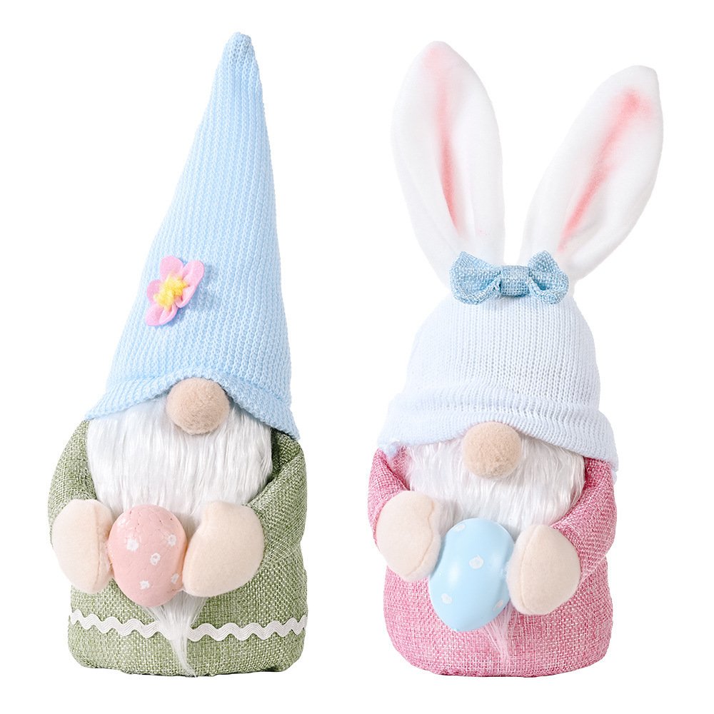 89a6963b-a969-401d-b968-af41f04b63e6.jpg New Easter Decoration Creative Bunny Holding Egg Doll - Image 7