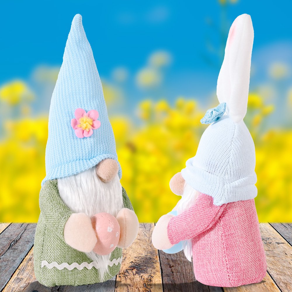 fc0590fb-d17e-40b1-bd5d-18b8fa107054.jpg New Easter Decoration Creative Bunny Holding Egg Doll - Image 4
