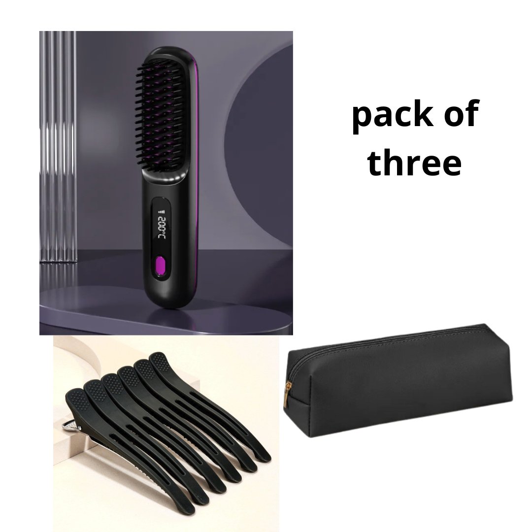 fe8e2fc2-1cb9-48a2-91e0-d2aa24e3599a.jpg 2 In 1 Straight Hair Comb Wireless Hair Straightener Brush Hair Fast Heating Portable Hot Curler USB Charging - Image 5